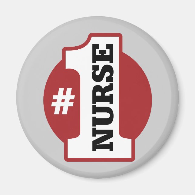 Nummer 1 sjuksköterska magnet (Framsidan)