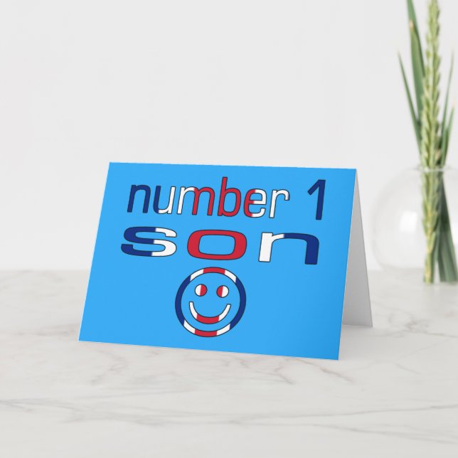 Nummer 1 son ( Son's Birthday ) Kort (Framsida)