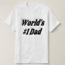 Nummer 1 svart text Pappa-Fars dag T-Shirt