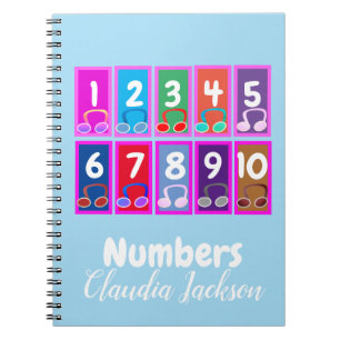 Nummer 1 till 10 Tidigt-matematik för bärbara dato Anteckningsbok