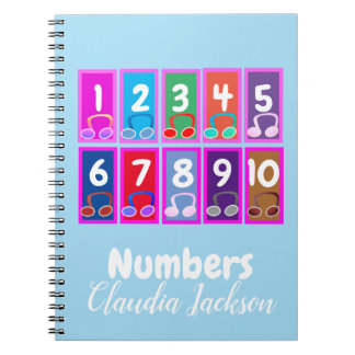 Nummer 1 till 10 Tidigt-matematik för bärbara dato Anteckningsbok