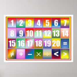 Nummer 1 till 20 Poster