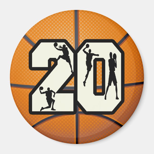Nummer 20 basket magnet (Framsidan)