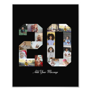 Nummer 20 Fotocollage Fototryck