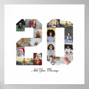 Nummer 20 Fotocollage Poster