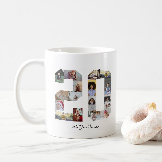 Nummer 20 Fotokollage Kaffemugg (Med munk)