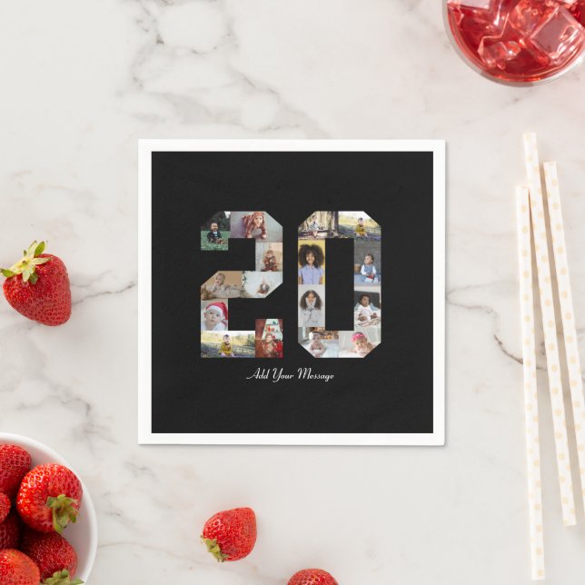 Nummer 20 Fotokollage Pappersservett (Insitu)
