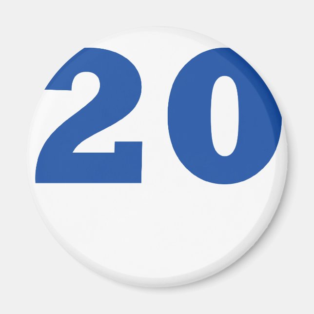 Nummer 20! magnet (Framsidan)