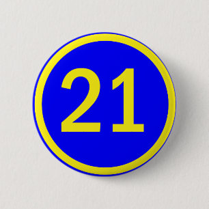 nummer 21 i en cirkel knapp