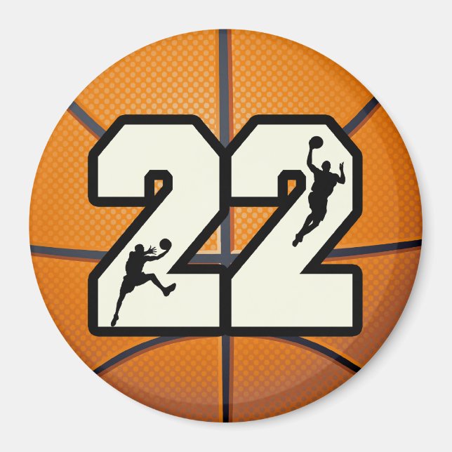 Nummer 22 basketboll magnet (Framsidan)