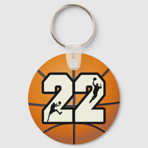 Nummer 22 basketboll nyckelring