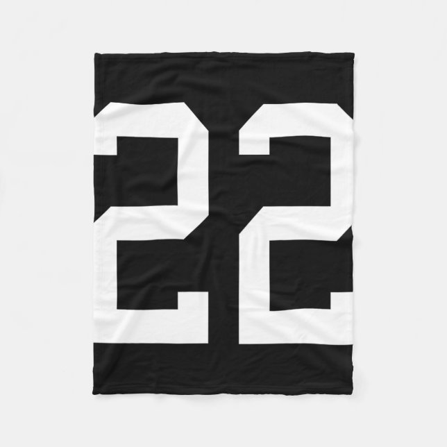 Nummer 22 Byck Design Fotbollsträning  Fleecefilt (Framsidan)