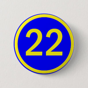 nummer 22 i en cirkel knapp
