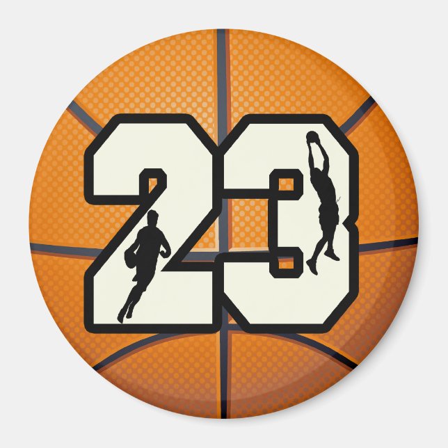 Nummer 23 basketboll magnet (Framsidan)