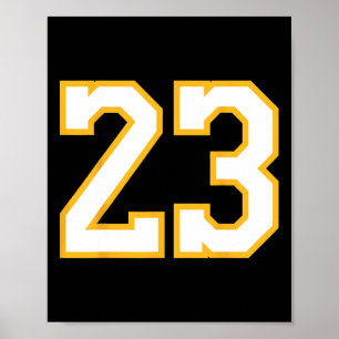 Nummer 23 Front and Byck Bysketbyll Jersey Lila Poster