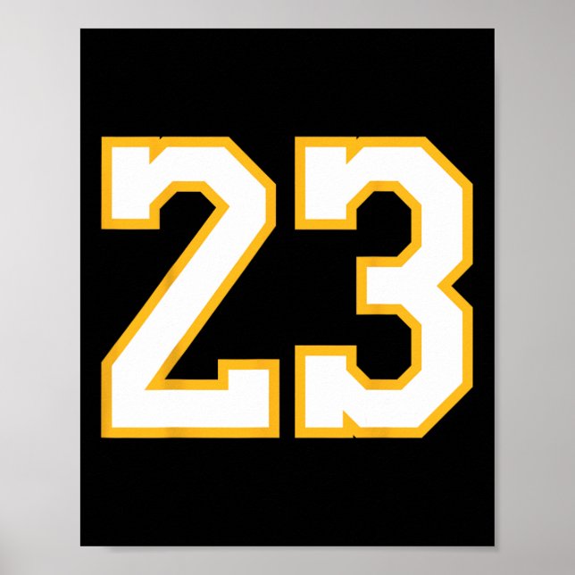 Nummer 23 Front and Byck Bysketbyll Jersey Lila Poster (Framsidan)