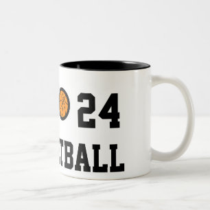 Nummer 24 basketboll mugg Anpassningsbar