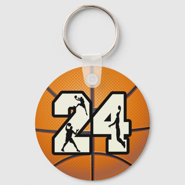 Nummer 24 basketboll nyckelring (Framsida)