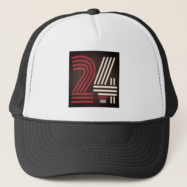 Nummer 24 Design Unisex Truckers Cap Keps (Framsida)