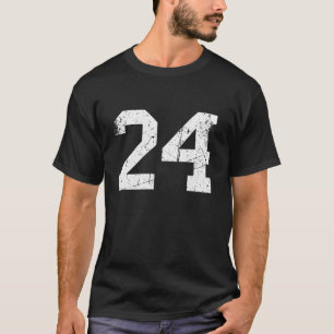 Nummer 24 Sports Jersey Lucky Number Retro-Vintage T Shirt