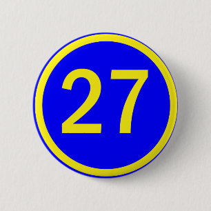 nummer 27 i en cirkel knapp