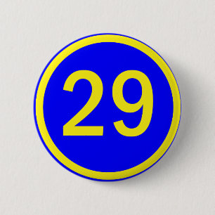 nummer 29 i en cirkel knapp
