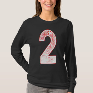 Nummer 2 alfabetstecken - Initialt nummer 2 mo T Shirt
