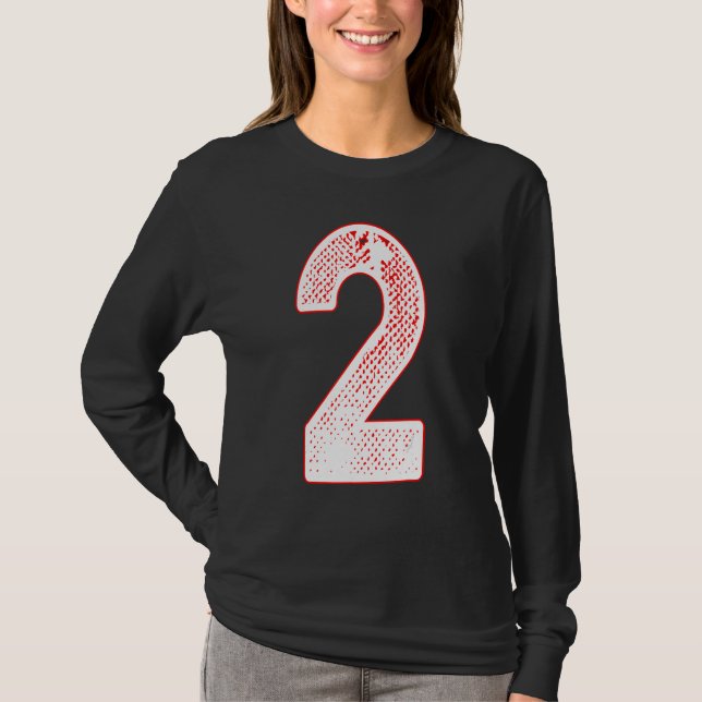 Nummer 2 alfabetstecken - Initialt nummer 2 mo T Shirt (Framsida)