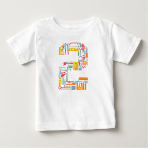 Nummer 2 Bygge Byggnad Verktyg 2 år gammal T Shirt