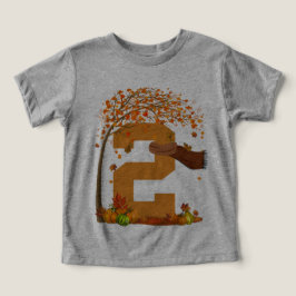 Nummer 2 Högerminskningstema Thanksgiving 2 år gam T Shirt
