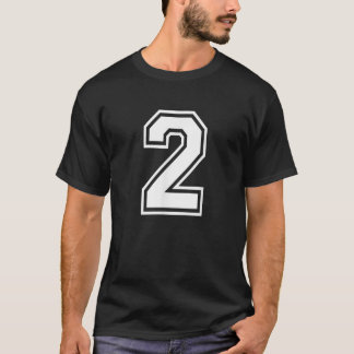 Nummer 2: Numrerad enhetlig sport Jersey T Shirt