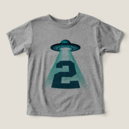 Nummer 2 UFO Alientema 2 år gamla barnpojkar T Shirt