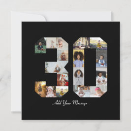 Nummer 30 Fotocollage Kort
