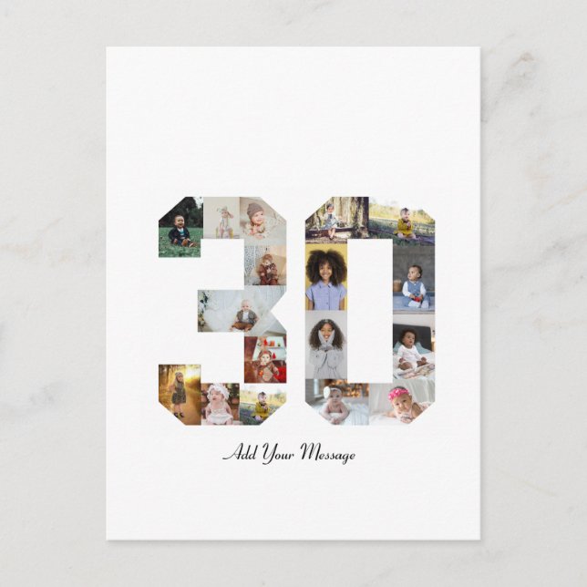 Nummer 30 Fotocollage Vykort (Framsida)