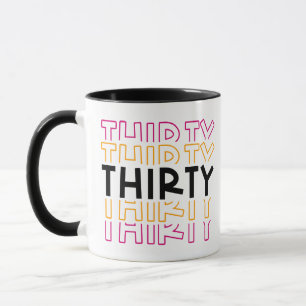 Nummer 30 stora 30-årsdag för kaffe mugg