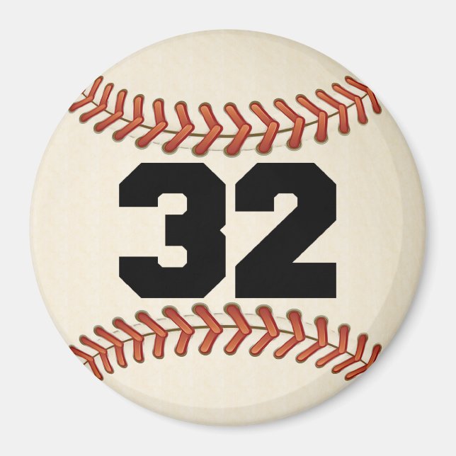 Nummer 32 Baseball Magnet (Framsidan)