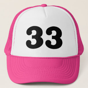 Nummer "33" keps