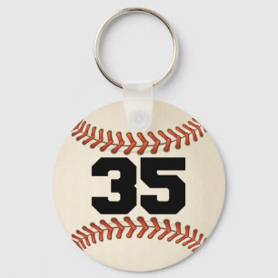 Nummer 35 Baseball Nyckelring