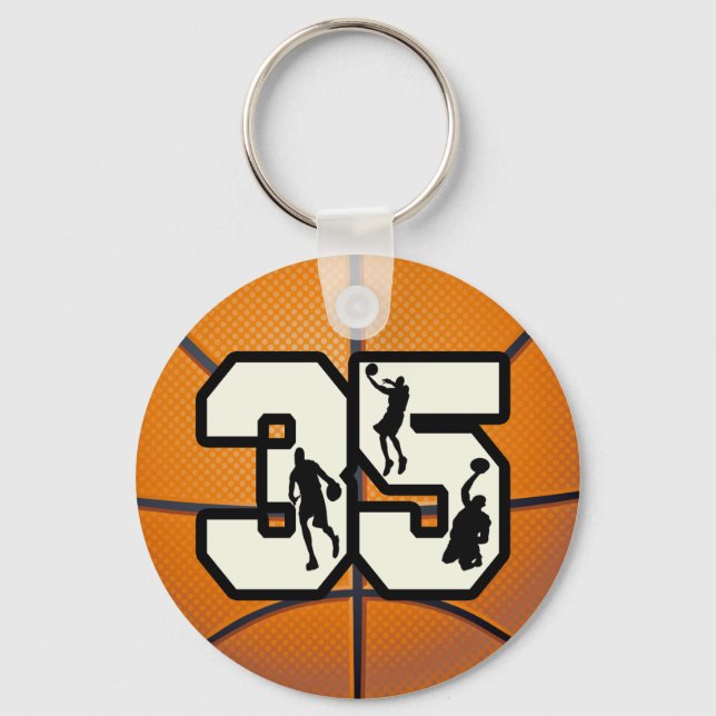 Nummer 35 basketboll nyckelring (Framsida)