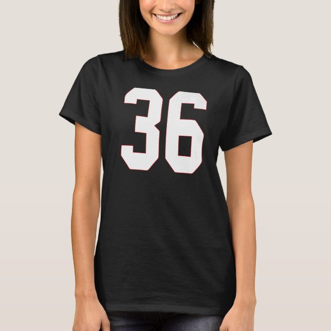 Nummer 36 Sporter 36 Bära T Shirt (Framsida)