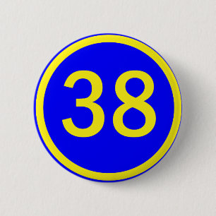 nummer 38 i en cirkel knapp
