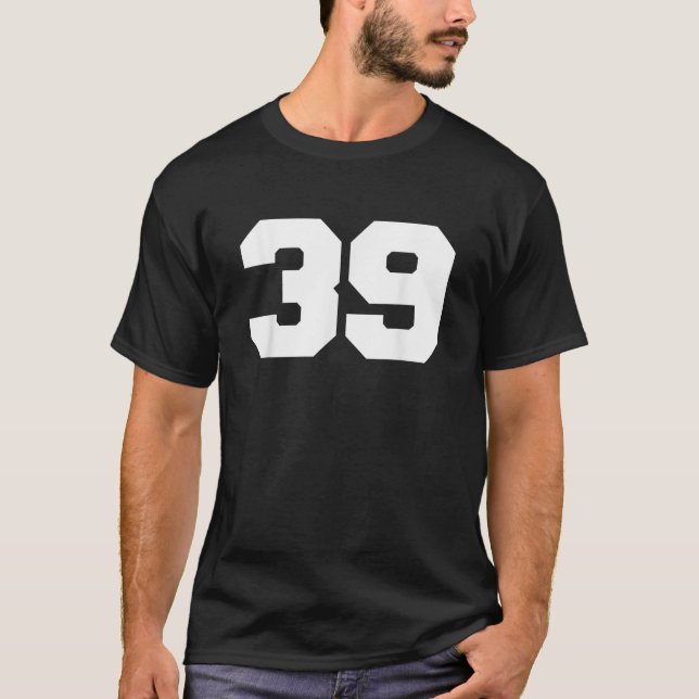 Nummer 39 Sports Jersey Player 39 Fläkt FRONT-utsk T Shirt (Framsida)
