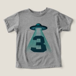 Nummer 3 Bortförande UFO Alien Themme 3 år gammal T Shirt