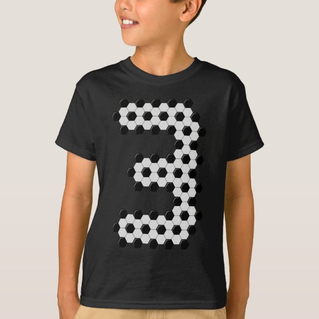 Nummer 3 Boys Kids med bostaden Mönster, 3 år gamm T Shirt (Framsida)