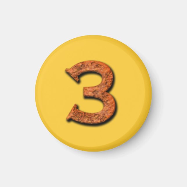 Nummer 3 - Lära ut eller Minnesstödsmagnet Magnet (Framsidan)