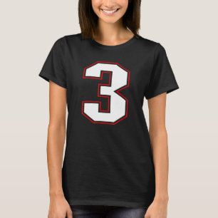 Nummer 3 på födelsedagsspelarteamet t shirt