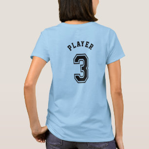 Nummer 3 Sports Jersey T Shirt