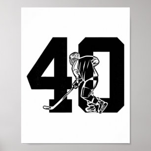 Nummer 40 år Ishockey 40-årsdag Poster