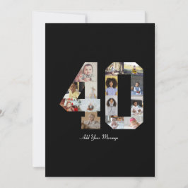 Nummer 40 Fotocollage Meddelande