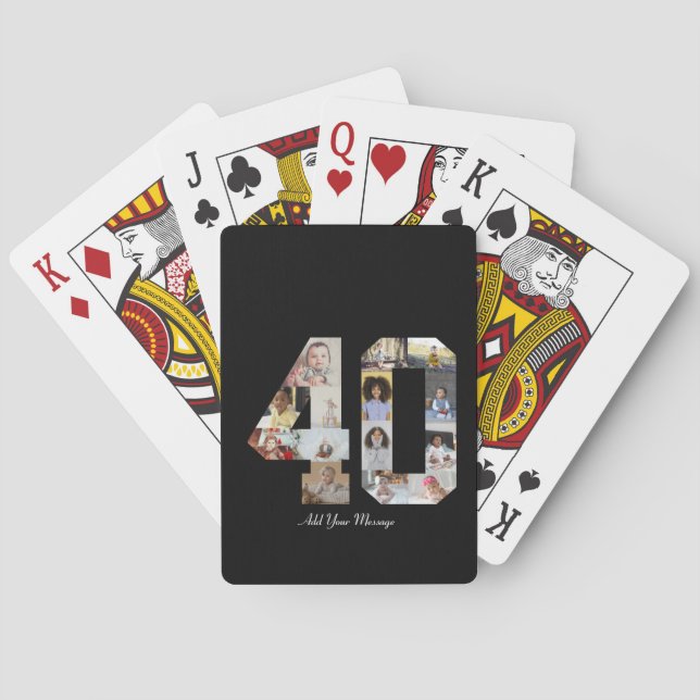 Nummer 40 Fotokollage Casinokort (Baksidan)